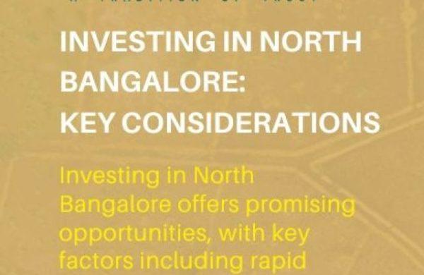 A scenic view of North Bangalore with a plot of land in the foreground